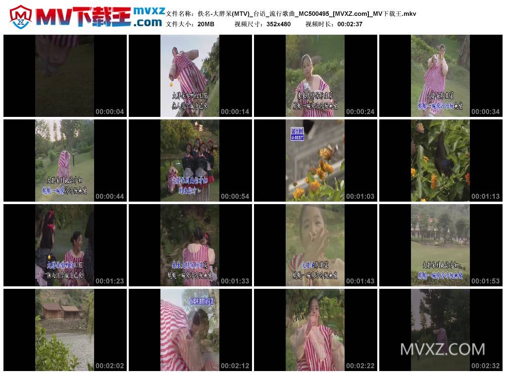 佚名-大胖呆(MTV)_台语_流行歌曲_MC500495